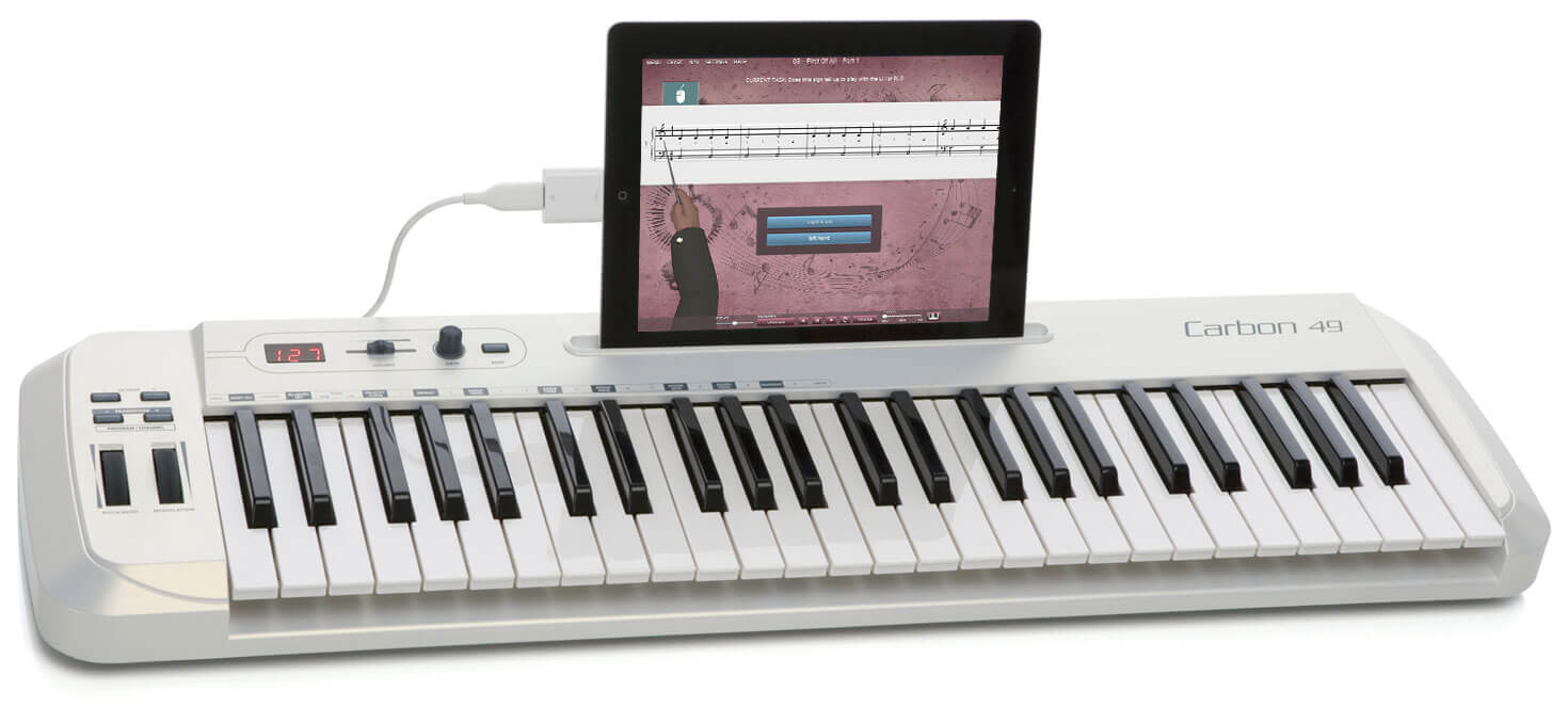 MIDI kbrd white with iPad