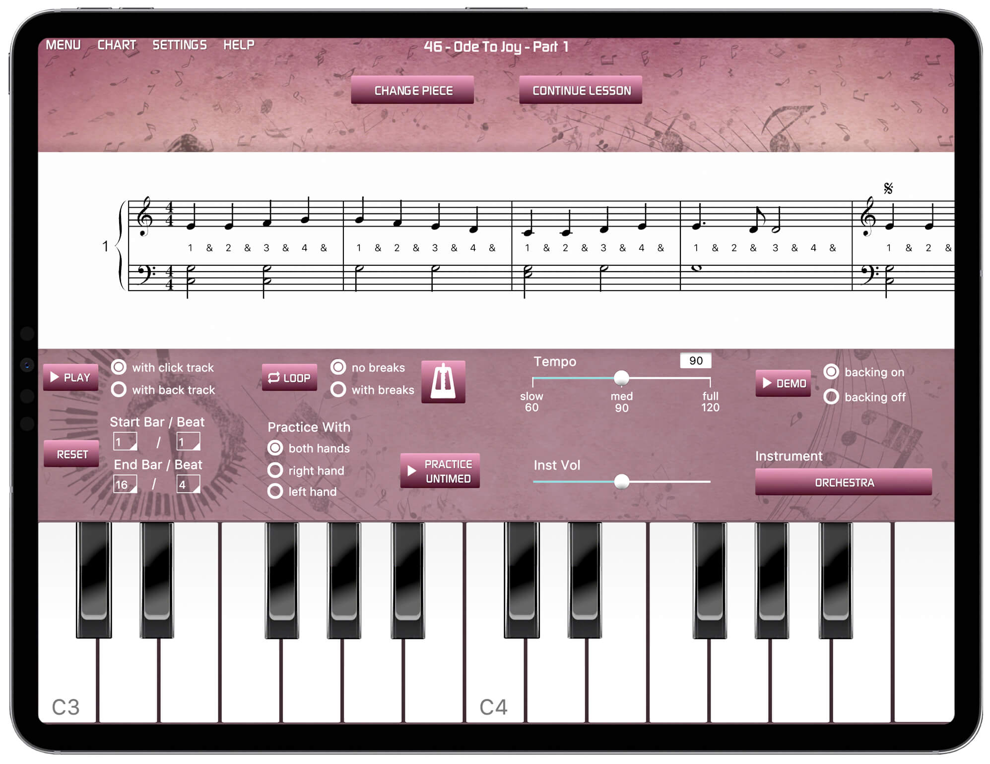 Online piano app, Virtual Piano