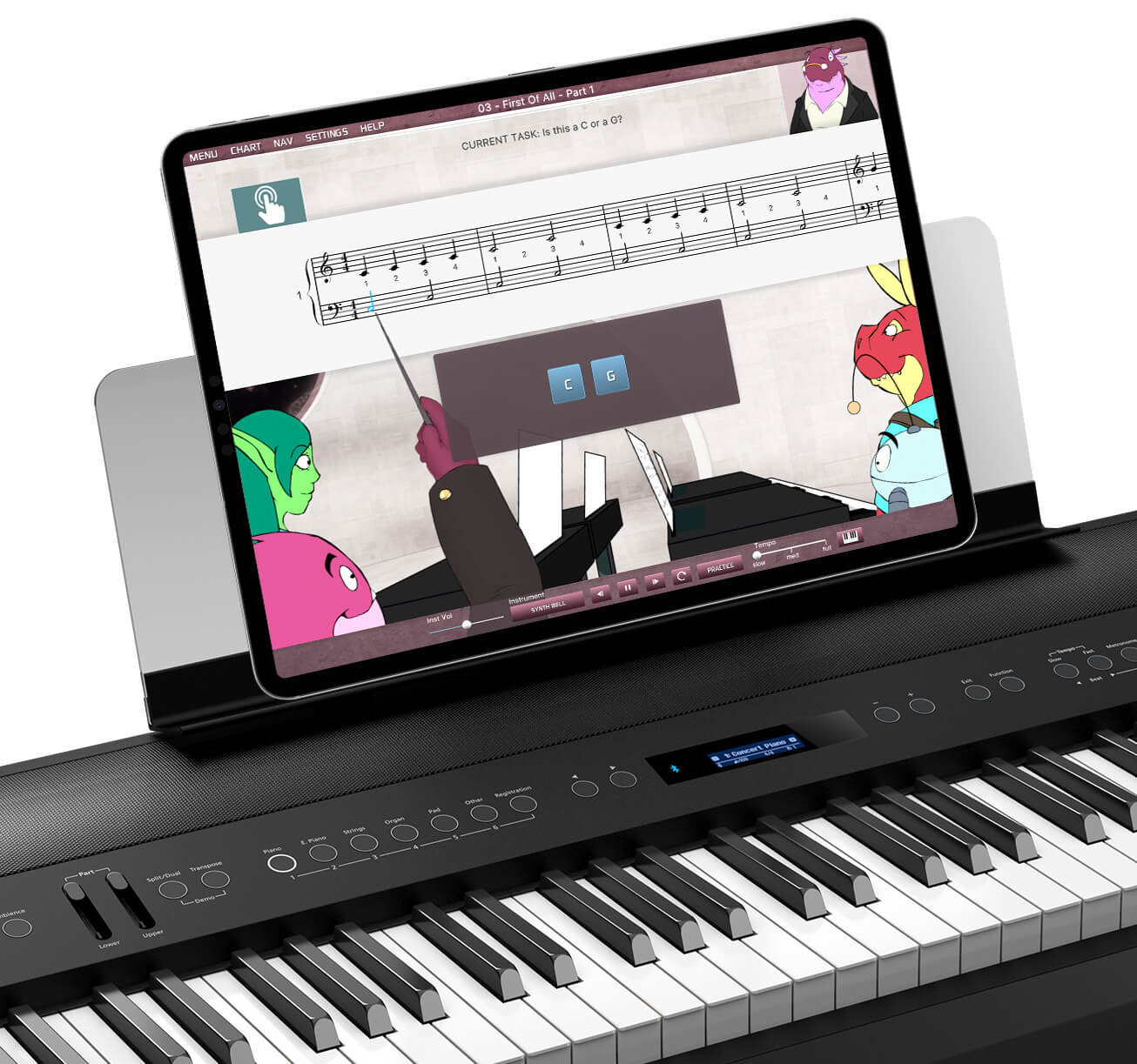 Piano-K Play the Self-teaching Piano Game for Kids, Level 1