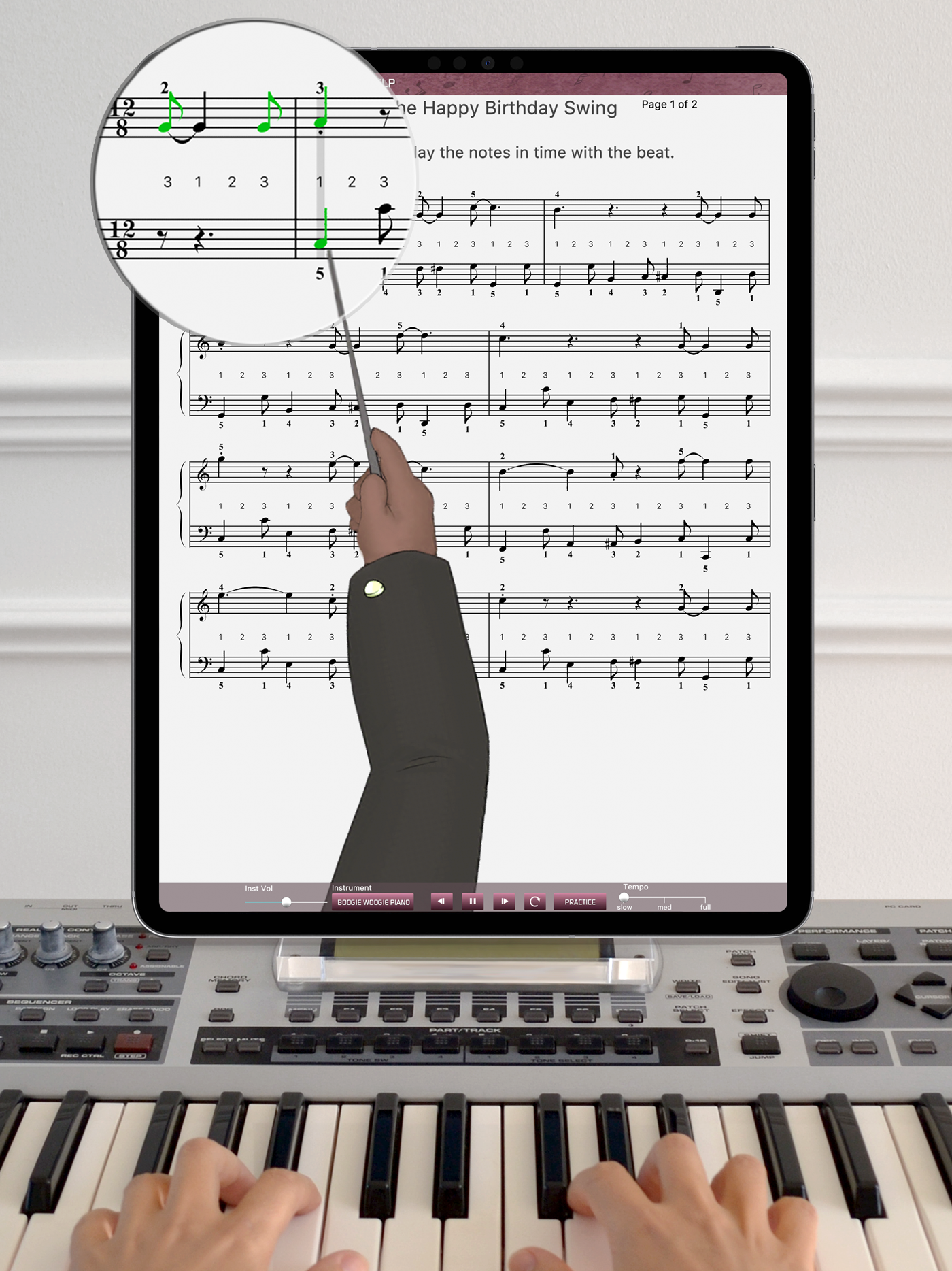 A.I. piano lessons for iPad